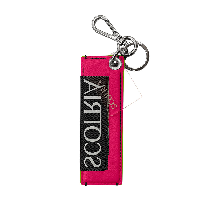 Label Keyring in Passion