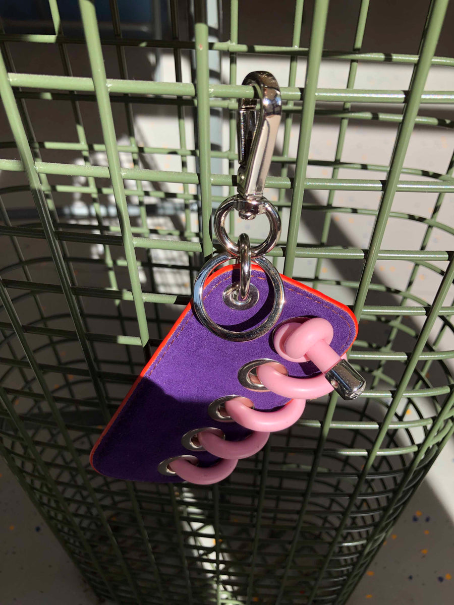 Spiral Keyring in Purple [Vegan] [Customisable]