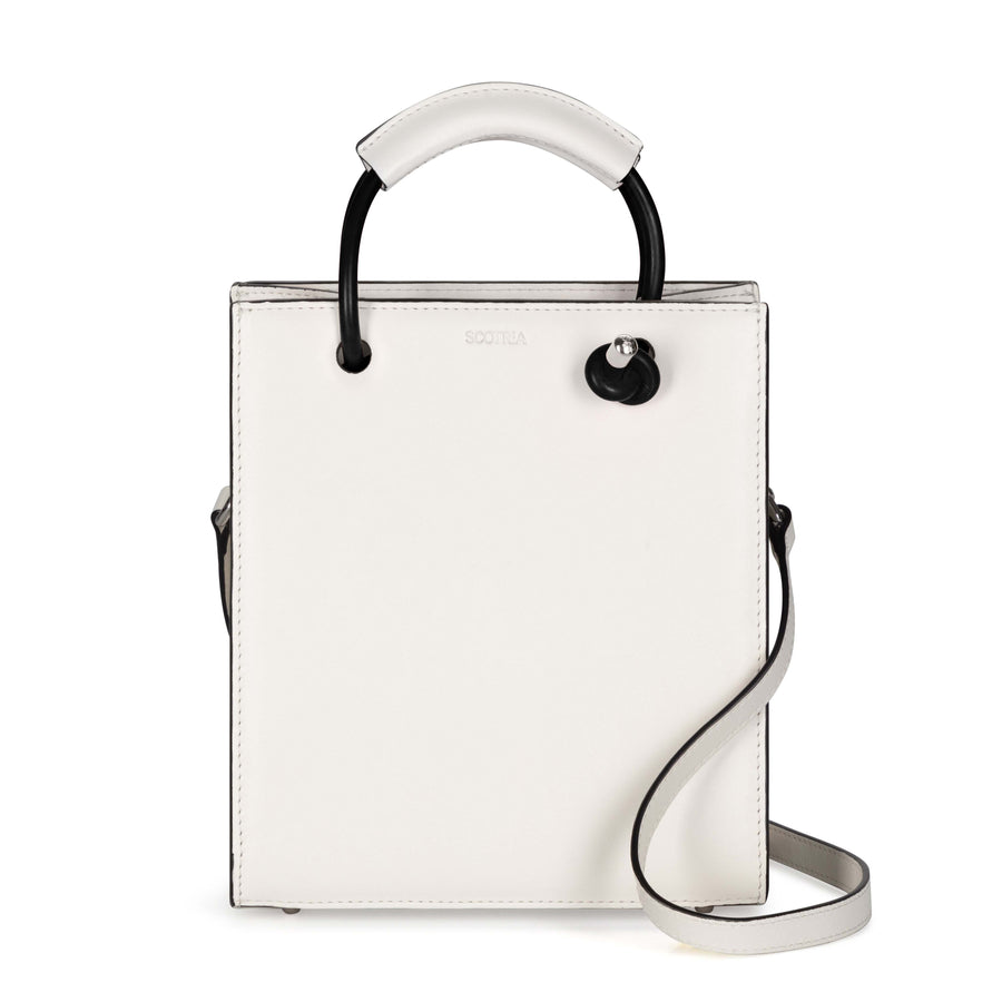 Strap Tote in White [Customisable]